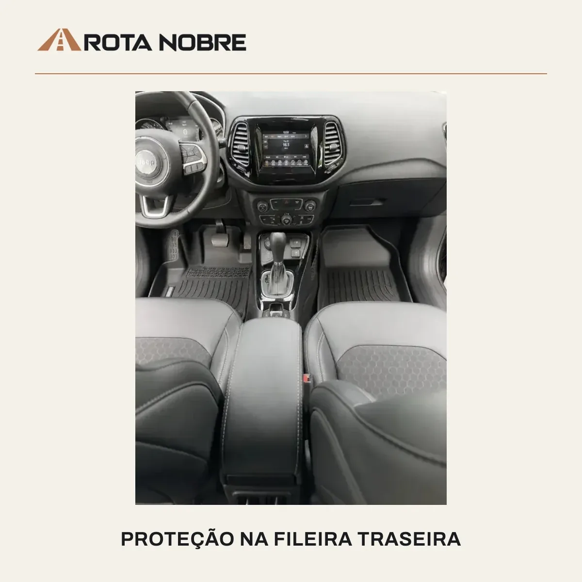 Foto real de cliente: fileira traseira protegida de ponta a ponta